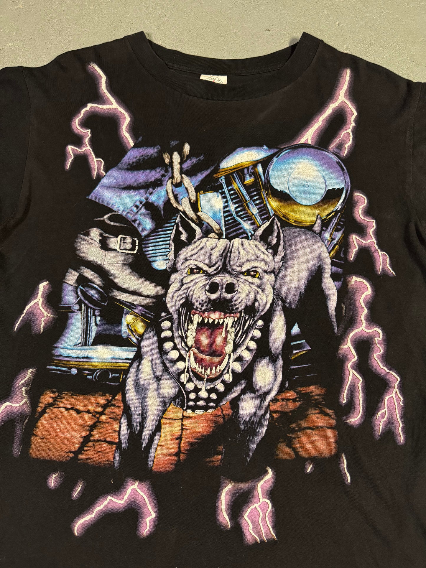 Vintage American Thunder Biker Tee Sz L