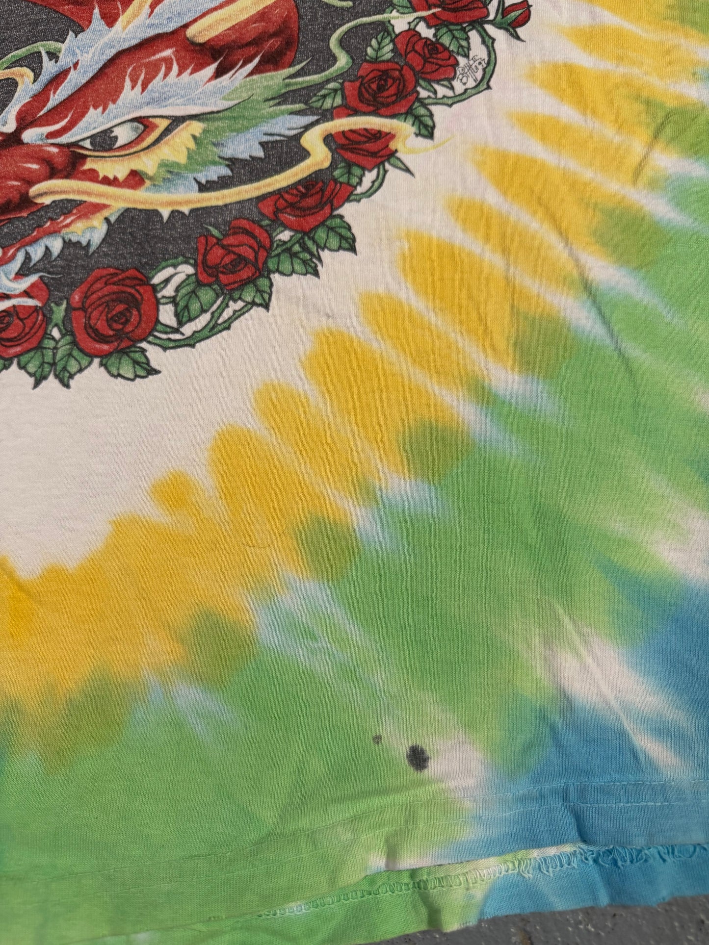 90s Greatful Dead Scarlet Fire Tee Sz XL
