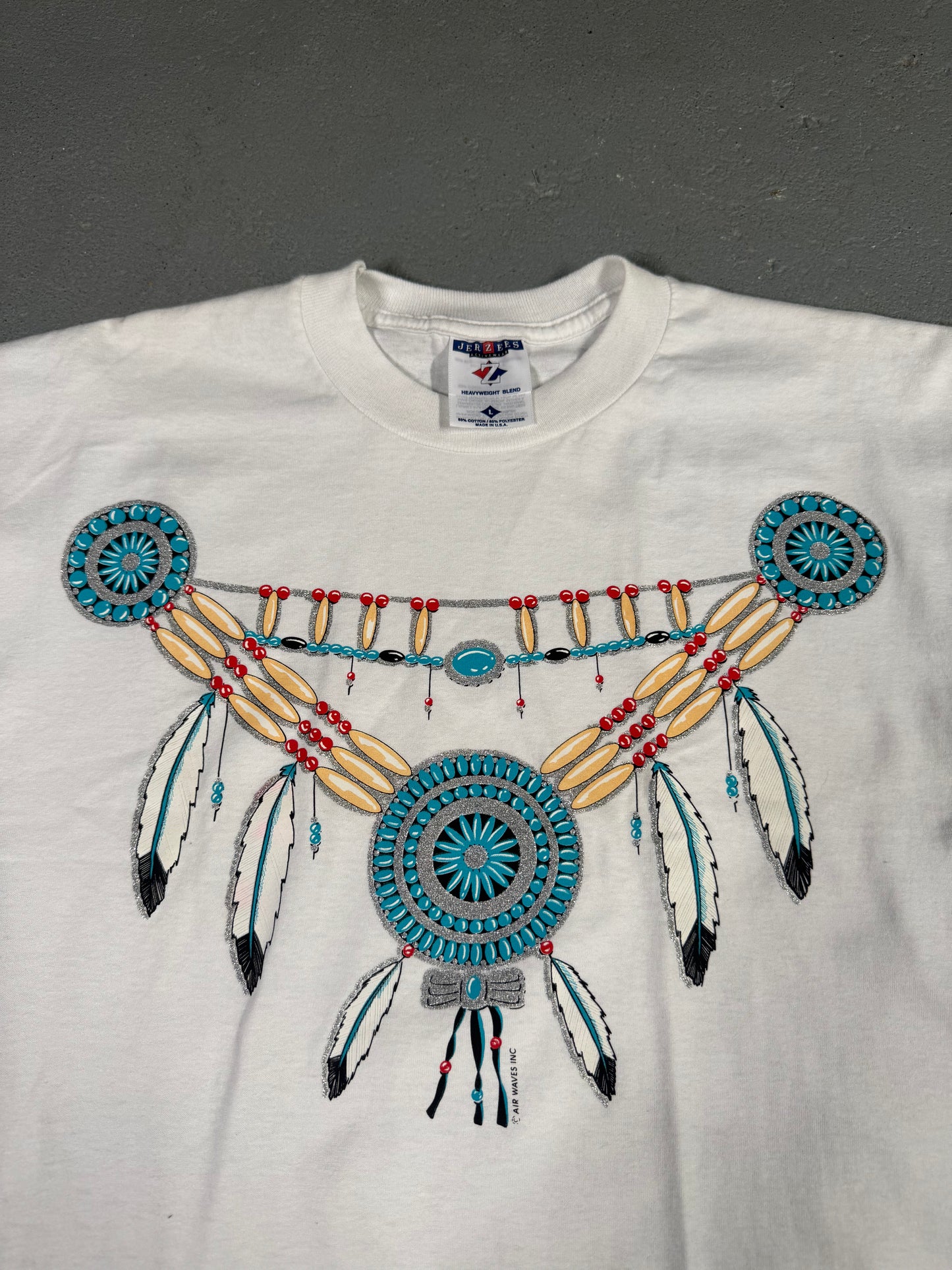 Y2K Native American/ Tribal tee Sz L