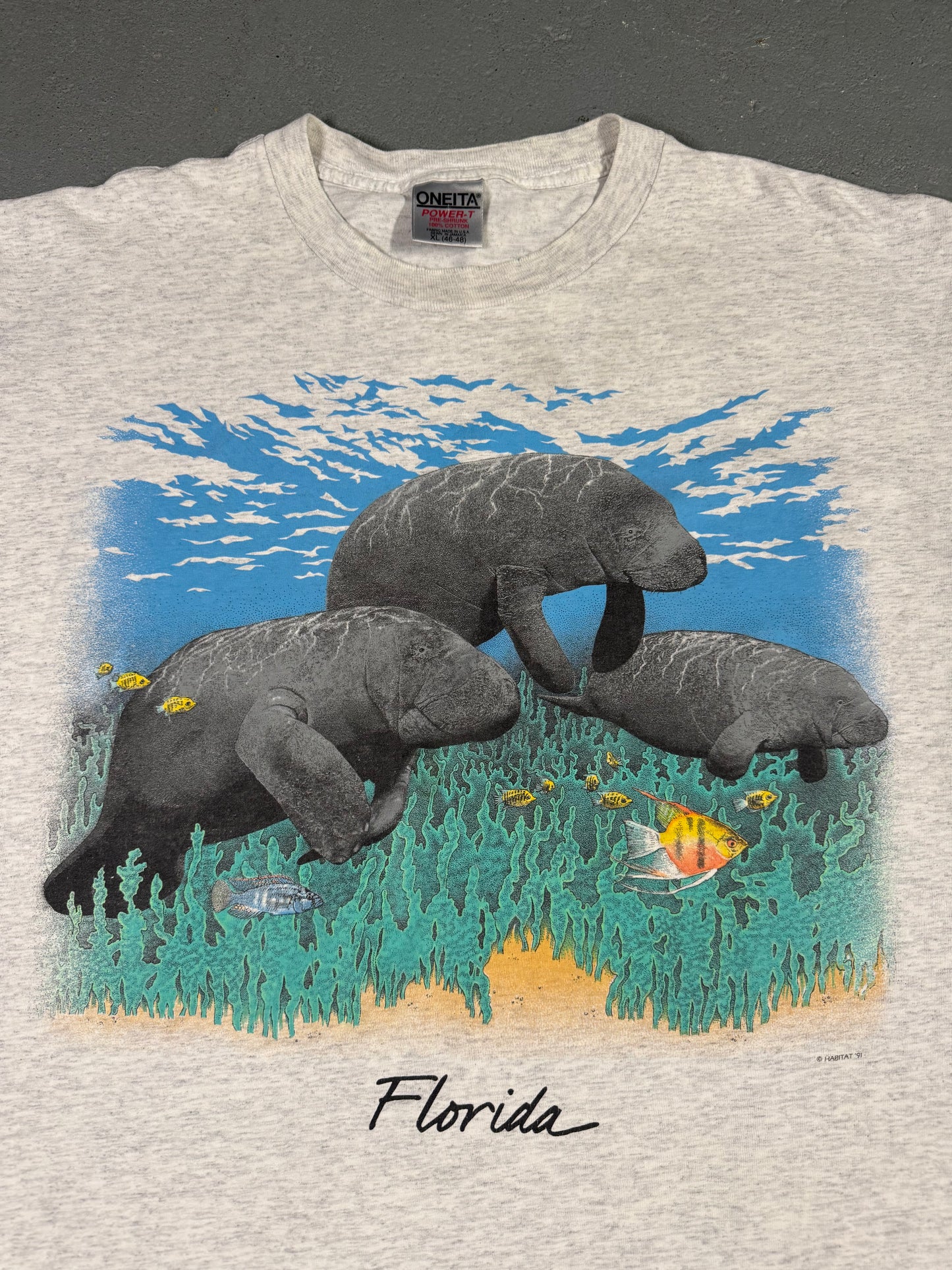 90s Single stitch Manatee Tee Sz XL