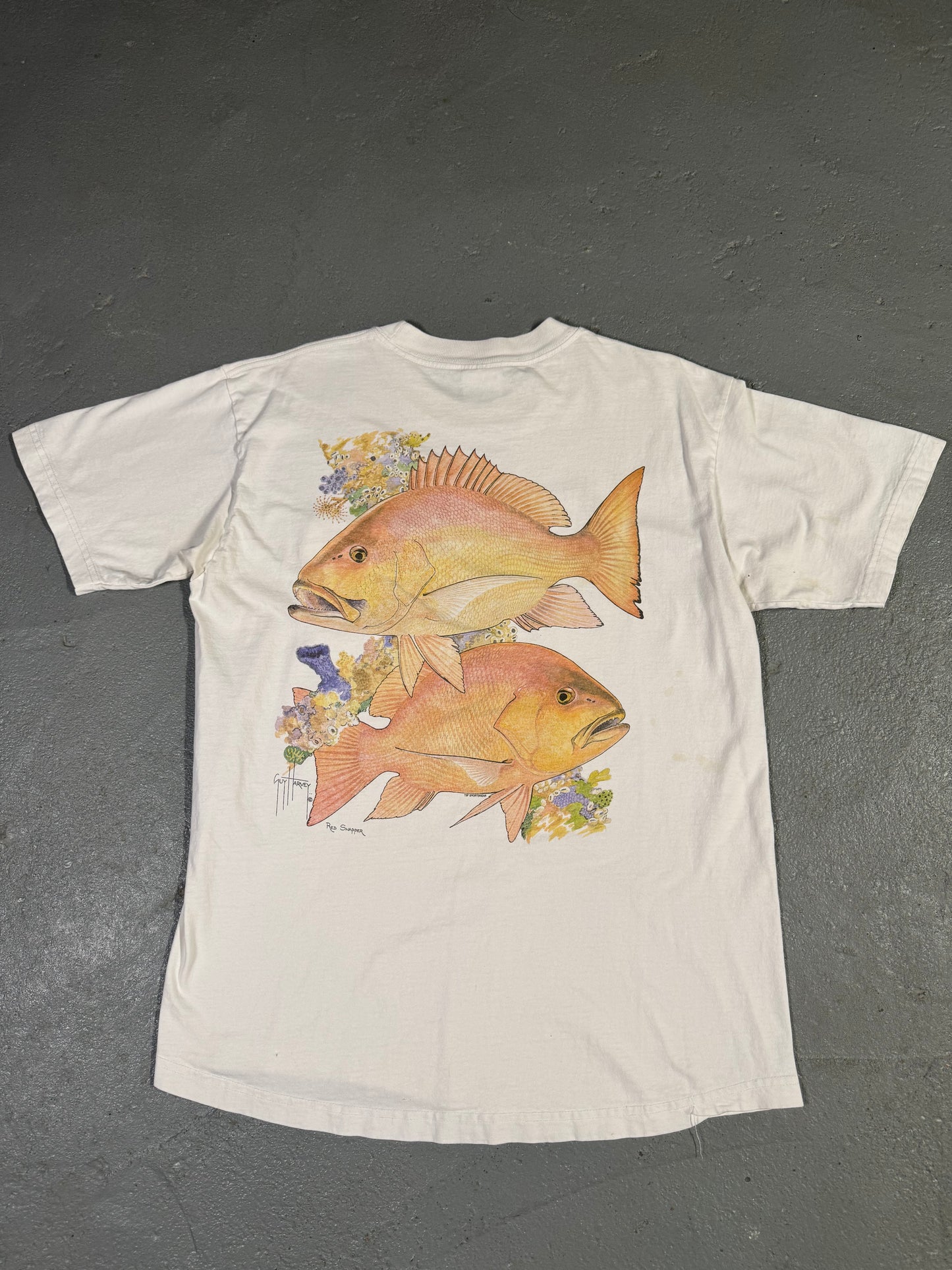 Vintage Guy Harvey Red Snapper Tee Sz L