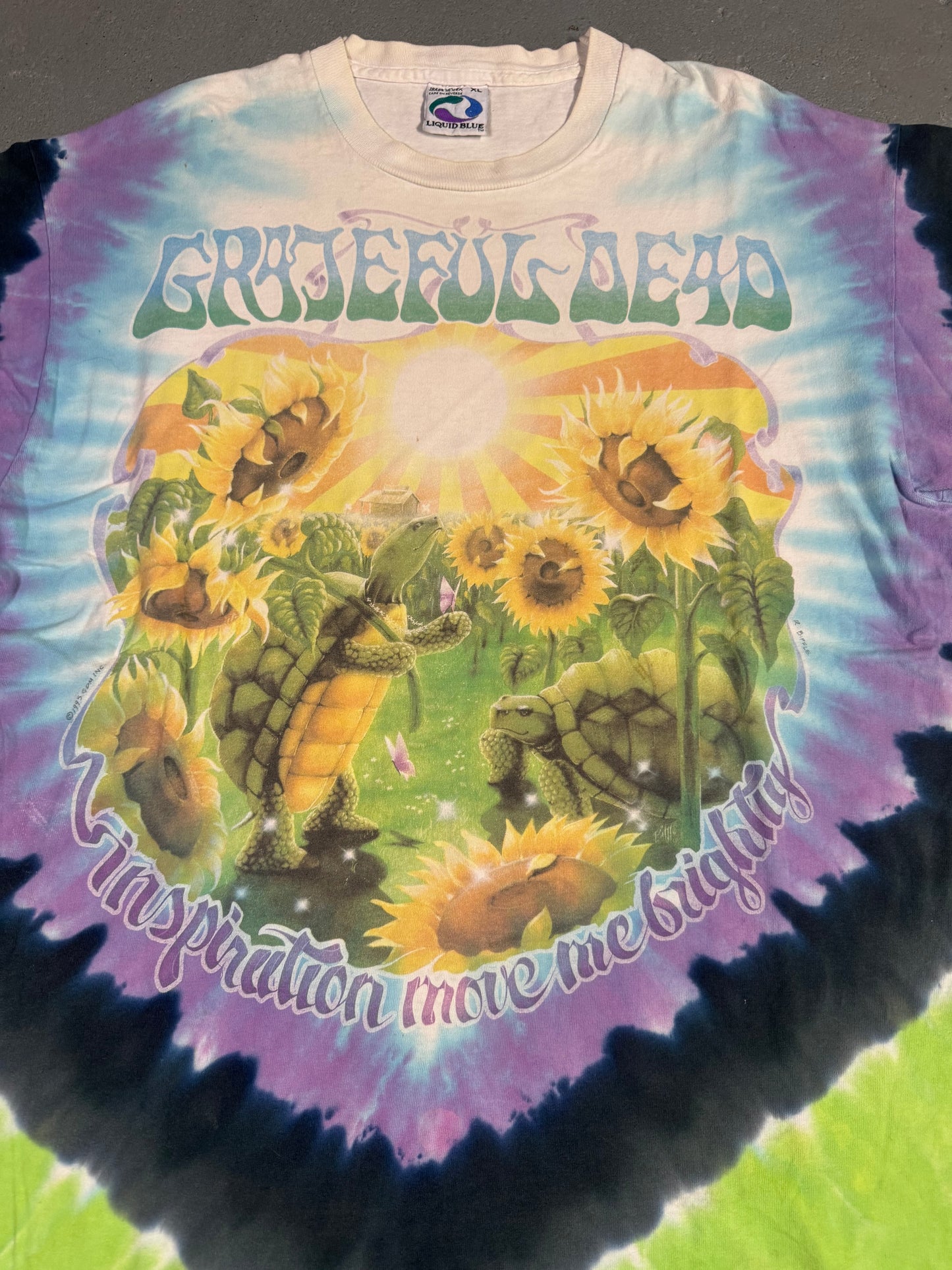 90s Greatful Dead Terrapin Turtle Tee Sz XL