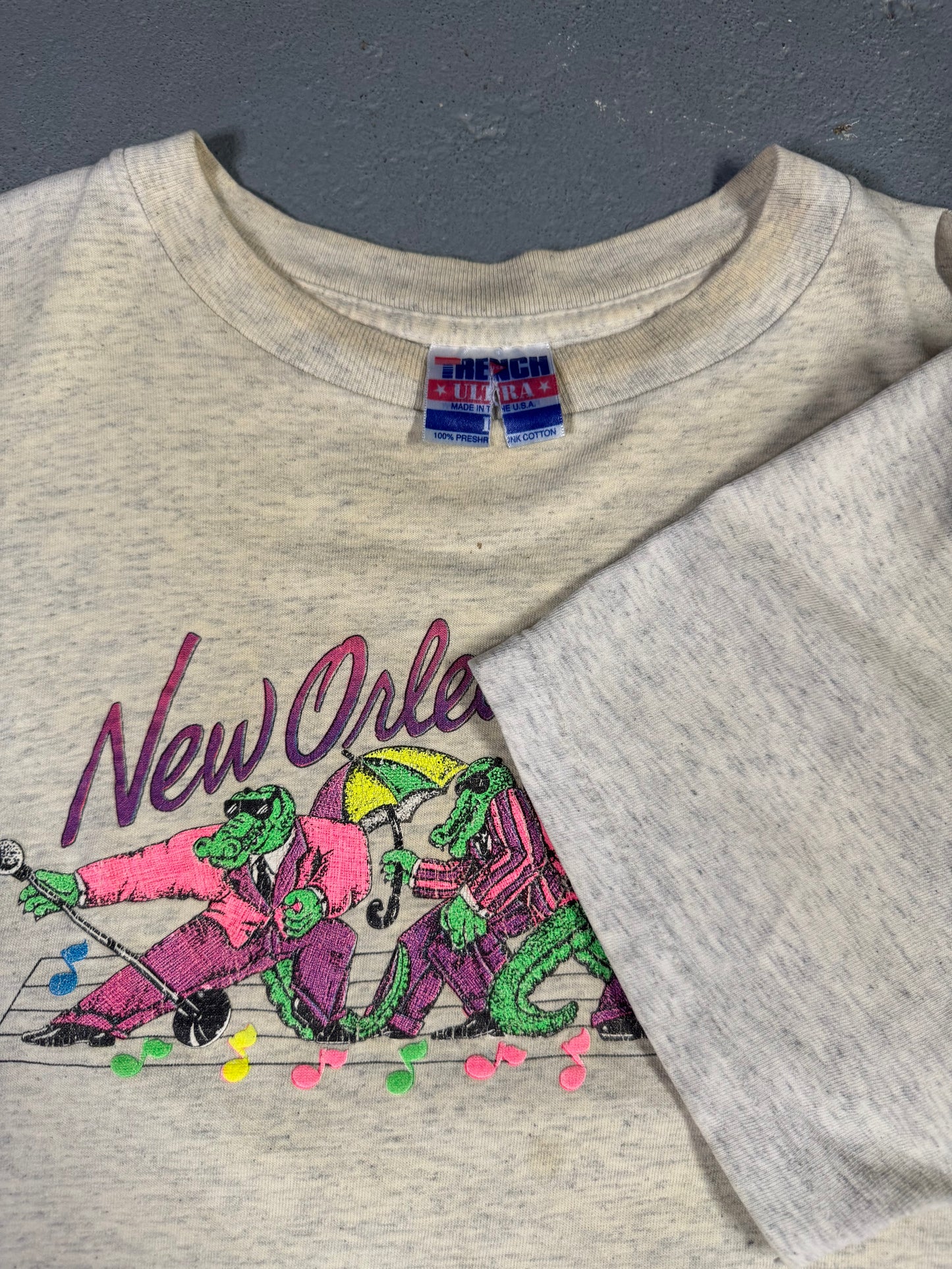 90s New Orleans Tee “Distressed” Sz L