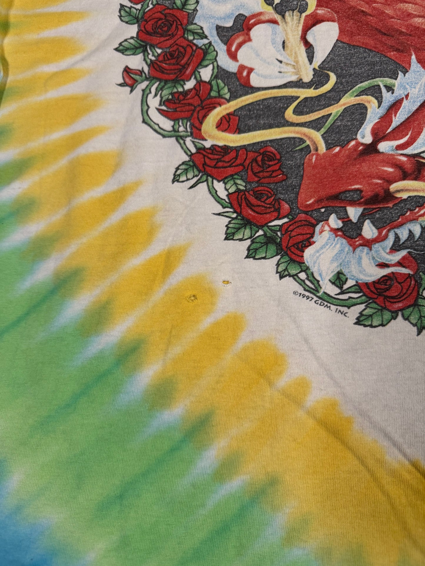 90s Greatful Dead Scarlet Fire Tee Sz XL
