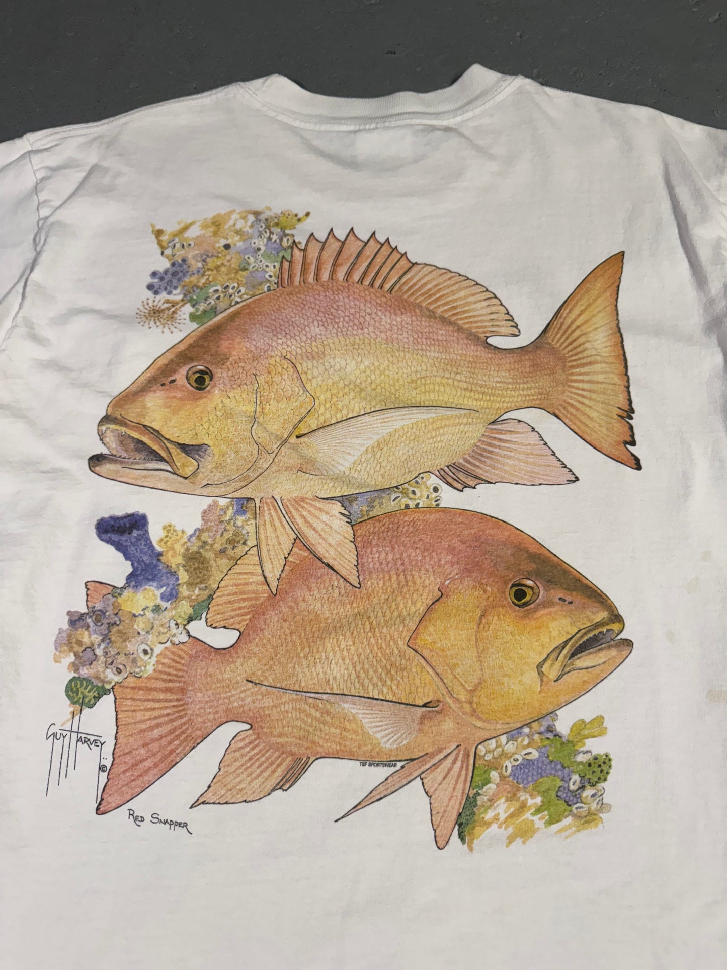 Vintage Guy Harvey Red Snapper Tee Sz L