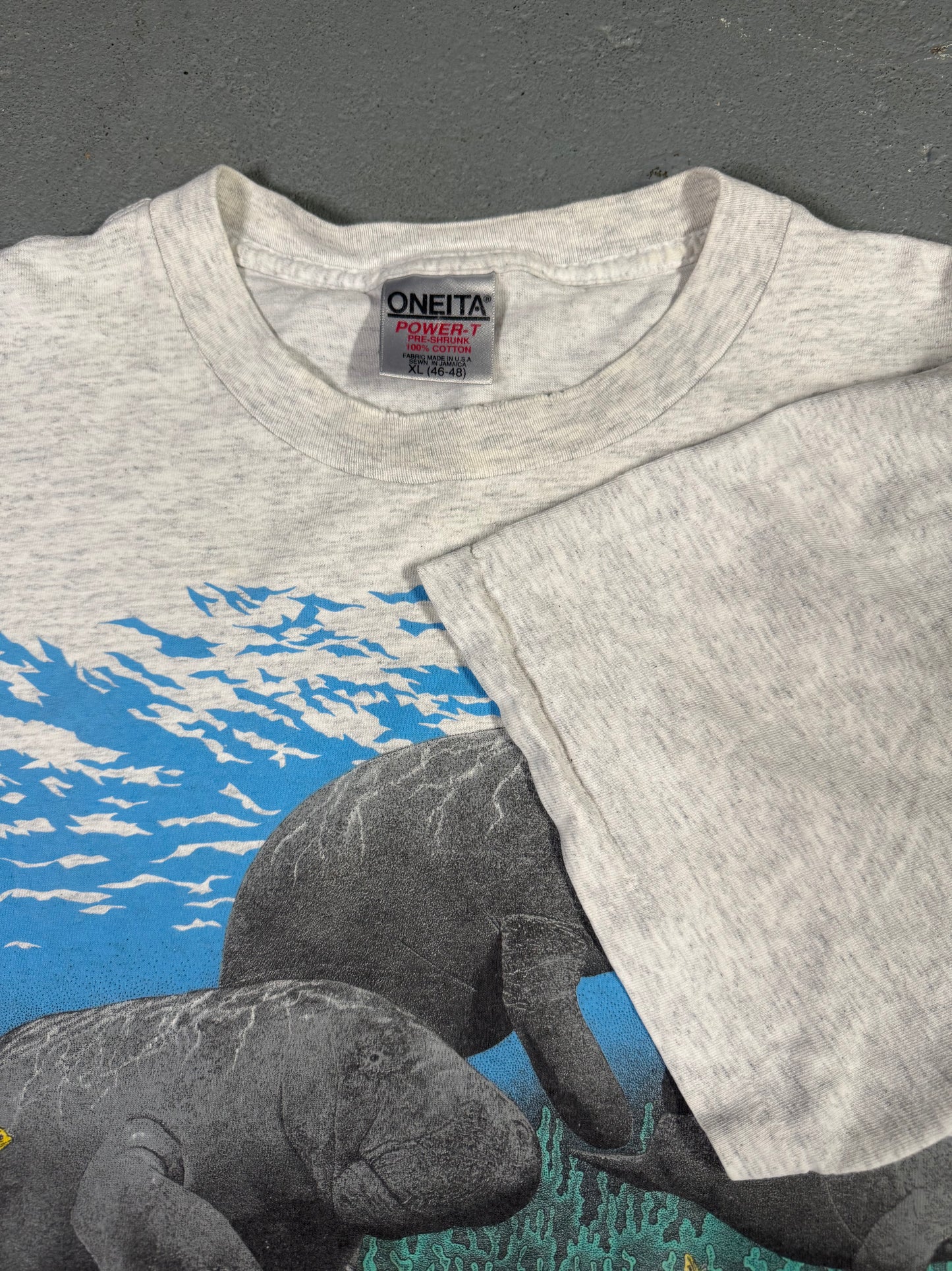 90s Single stitch Manatee Tee Sz XL