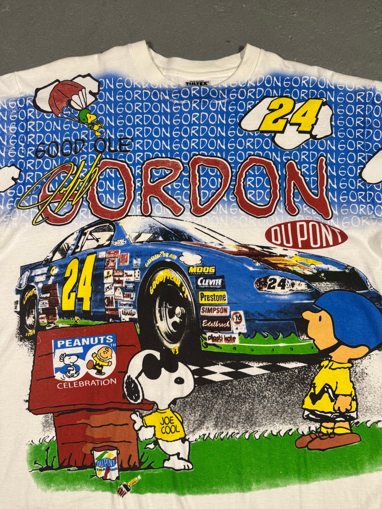 Single Stitch Jeff Gordon Peanuts Tee Sz XL