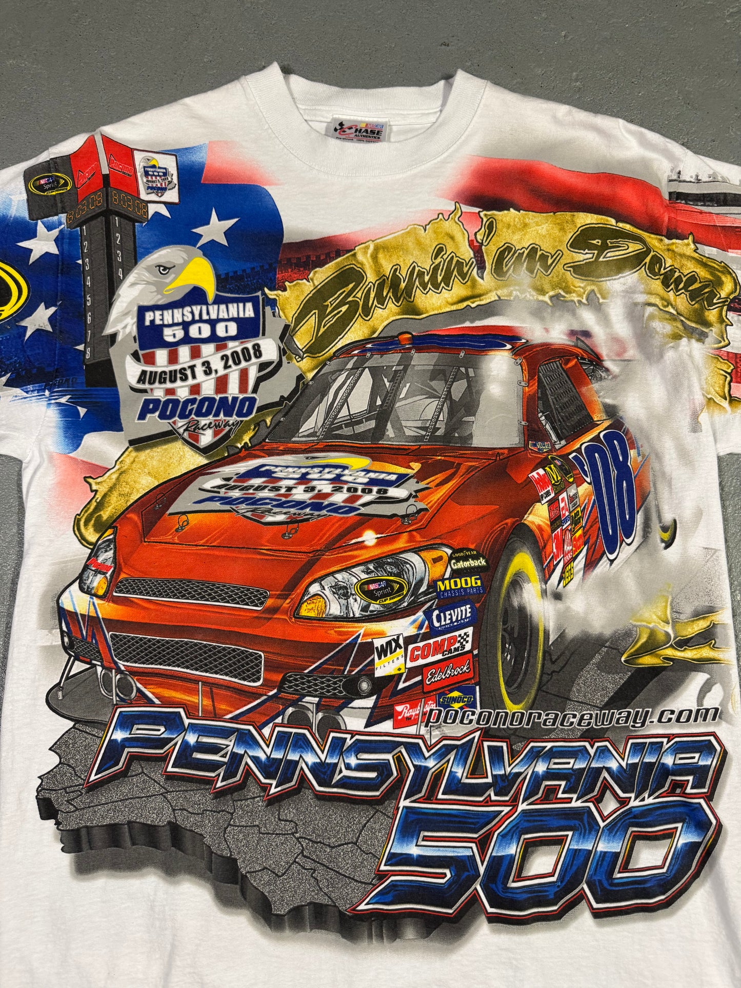 2008 Pennsylvania NASCAR Tee Sz L
