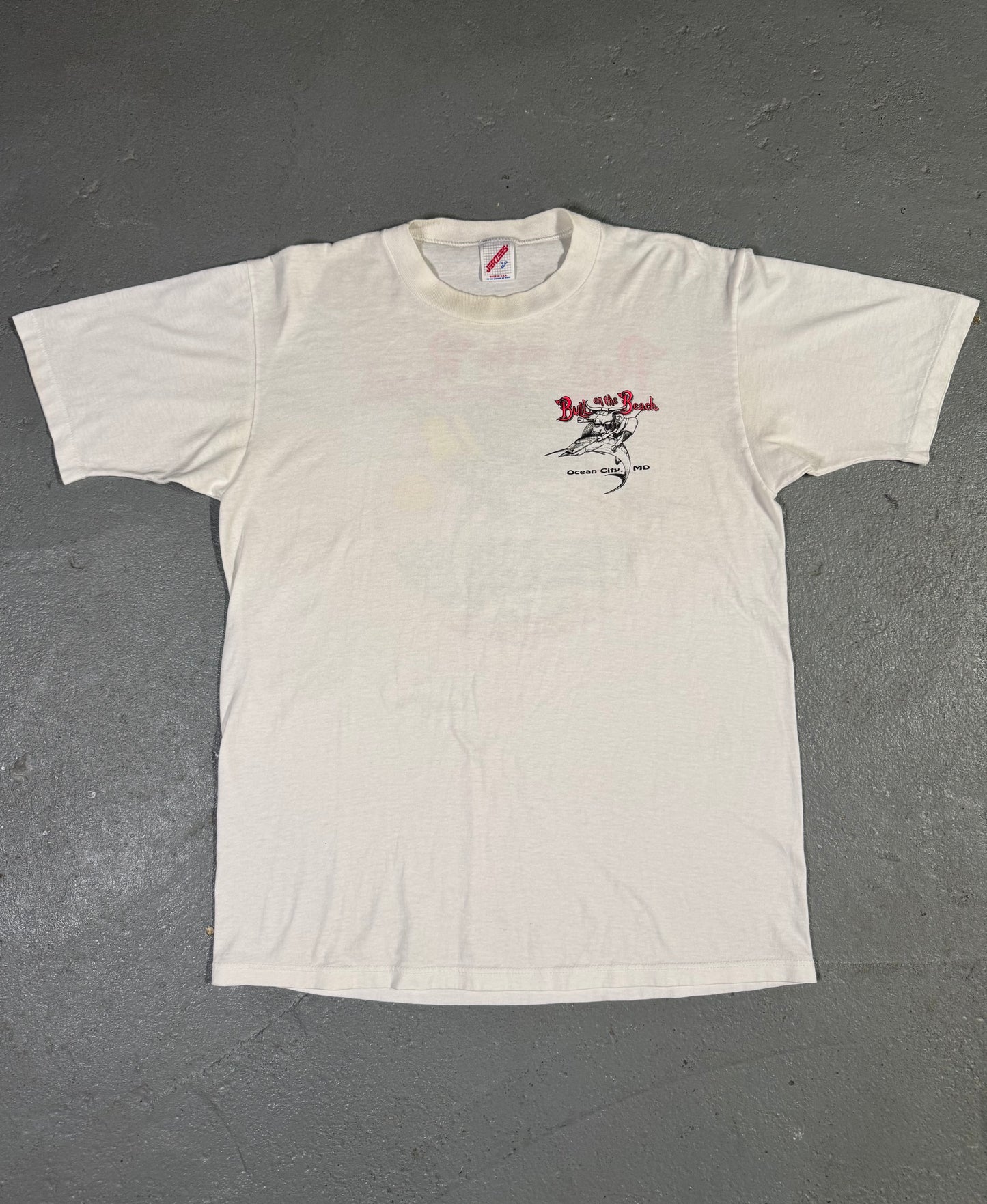 80s “Bull on the Beach” Tee Sz L