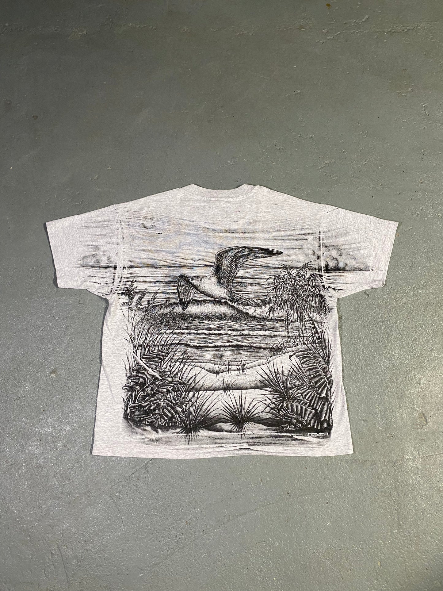Single stitch Beach Aop Sz XL