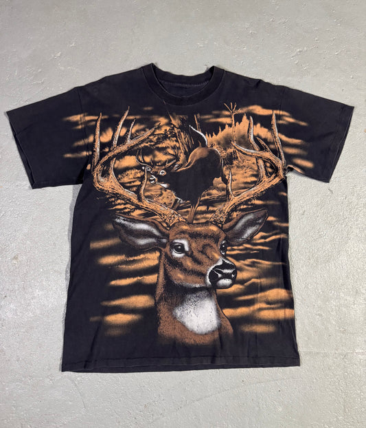 90s Deer Aop Tee Sz L-XL