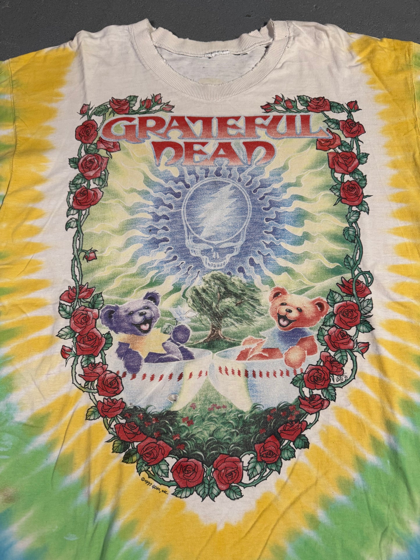 90s Greatful Dead Scarlet Fire Tee Sz XL