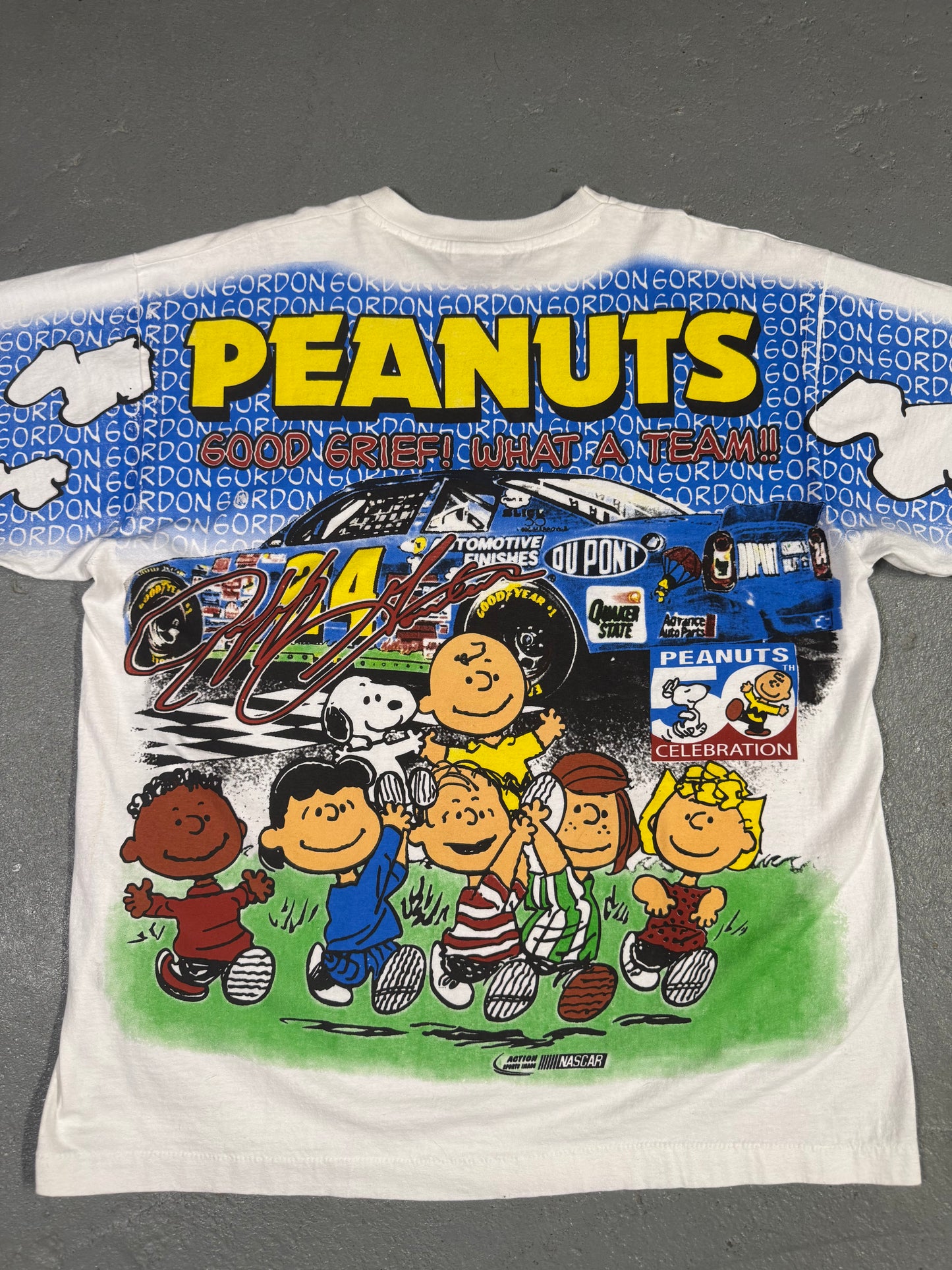 Single Stitch Jeff Gordon Peanuts Tee Sz XL