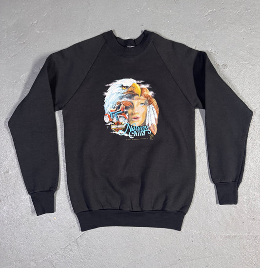 Rare “1987” Natures Child Harley 3D Emblem Crewneck