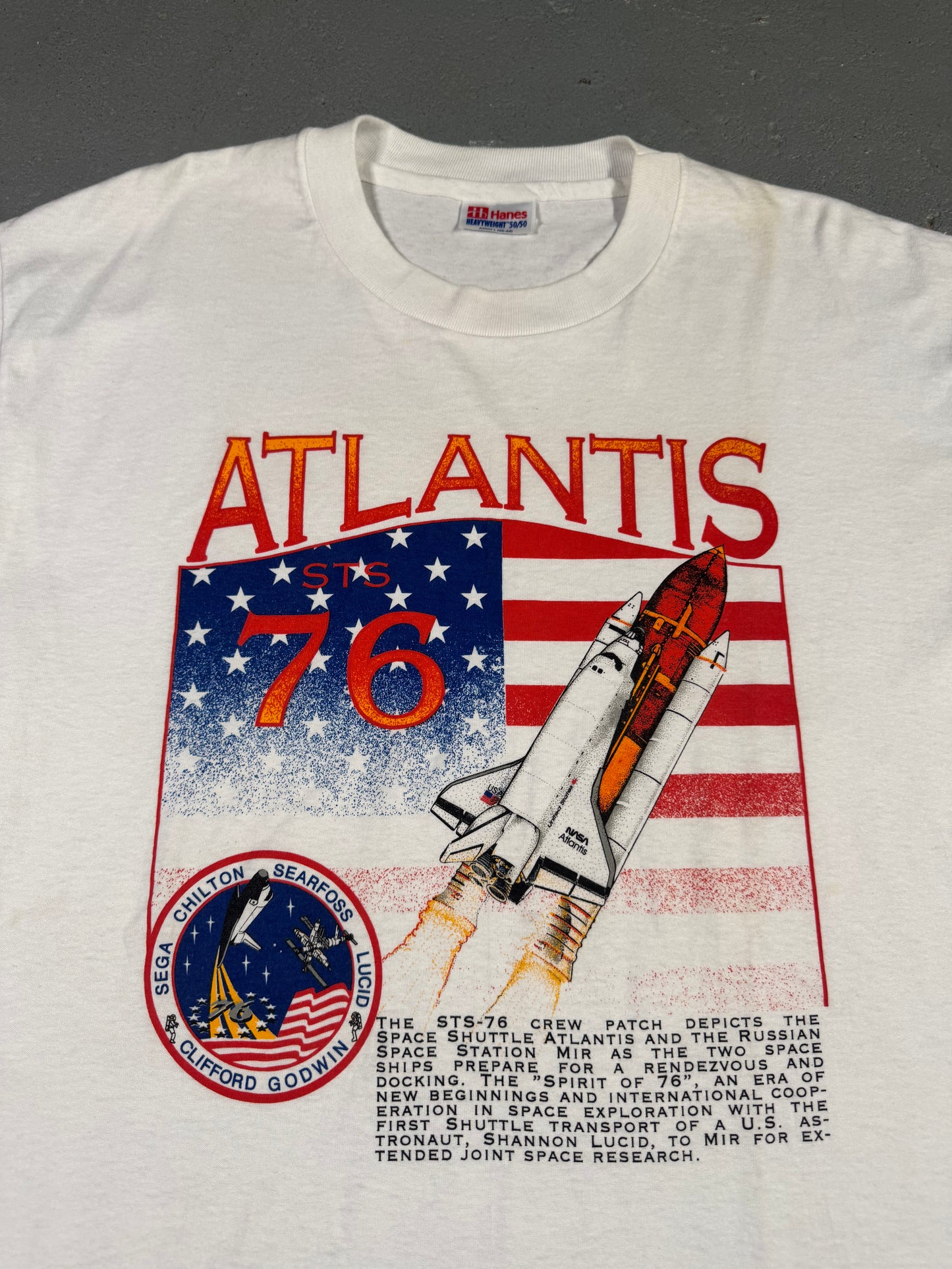 90s “Atlantis” Space shuttle Tee Sz L