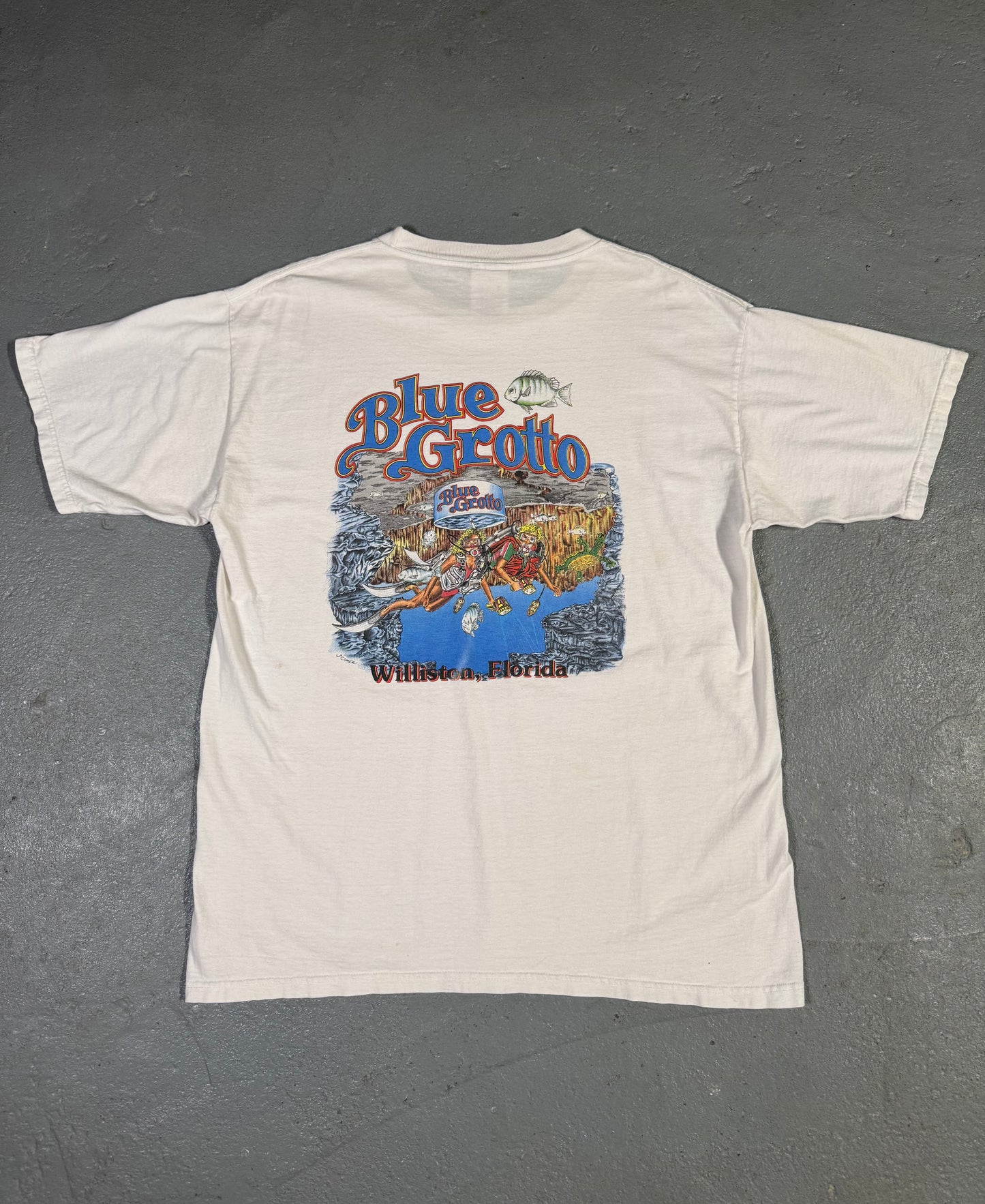 Y2K Blue Grotto Tee Sz XL