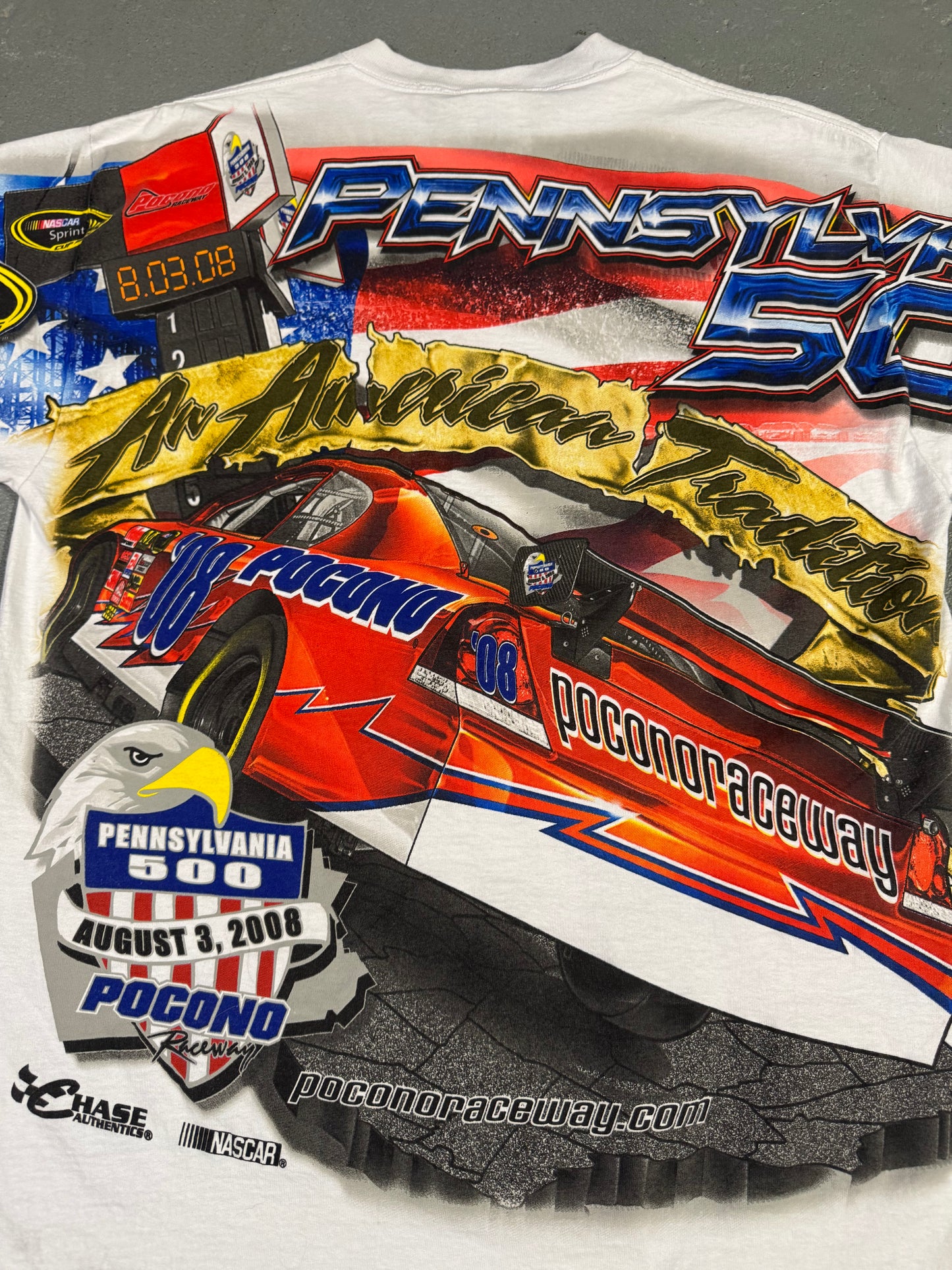 2008 Pennsylvania NASCAR Tee Sz L