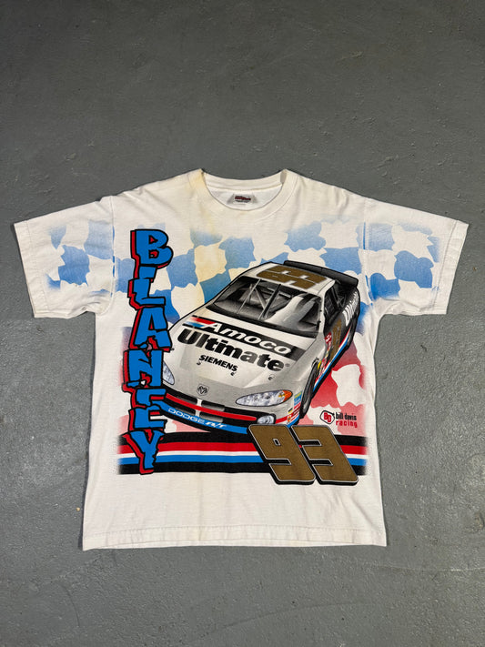 Vintage Dave Blaney NASCAR Tee Sz L
