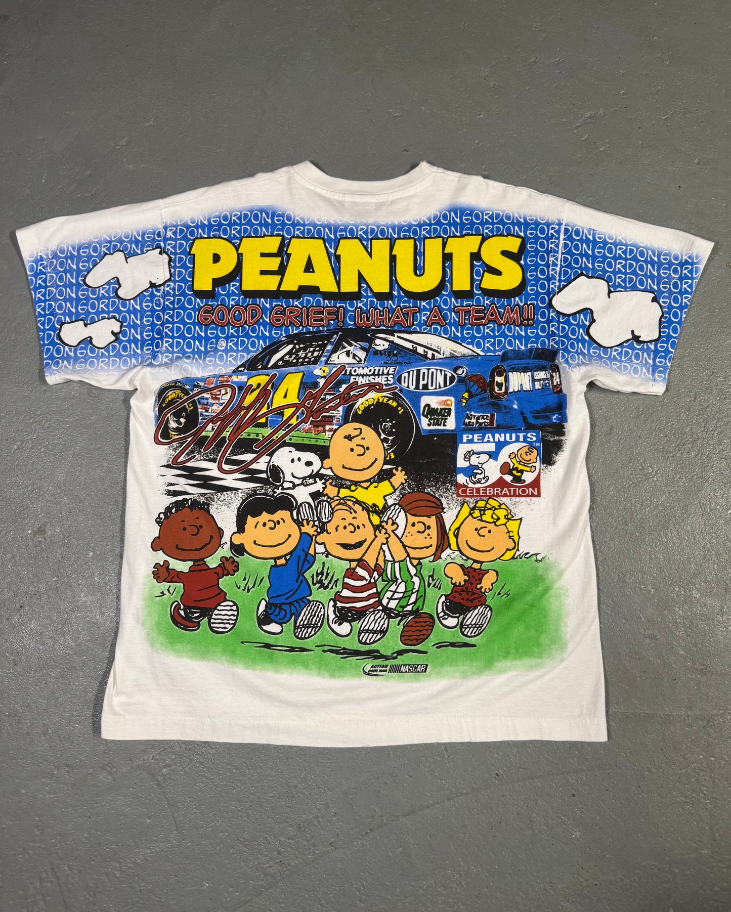 Single Stitch Jeff Gordon Peanuts Tee Sz XL