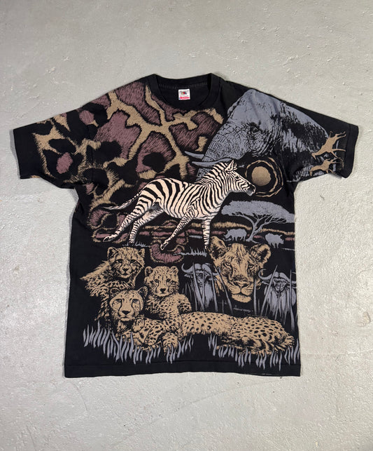 90s Single stitch Safari Aop Tee Sz XL
