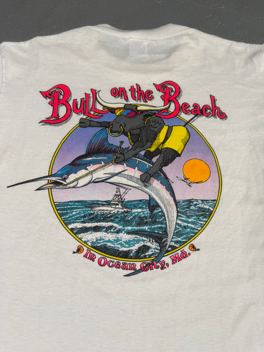 80s “Bull on the Beach” Tee Sz L