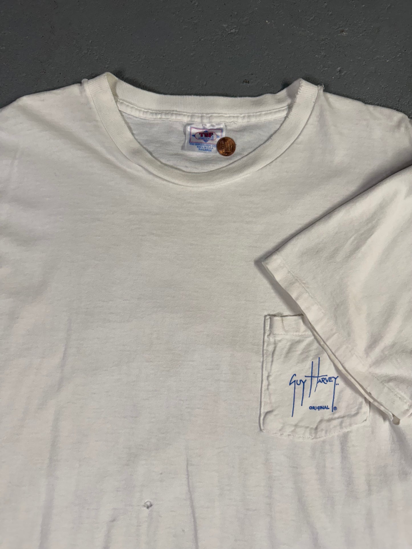 Vintage Single stitch Guy Harvey Rainbow Trout Tee Sz XXL
